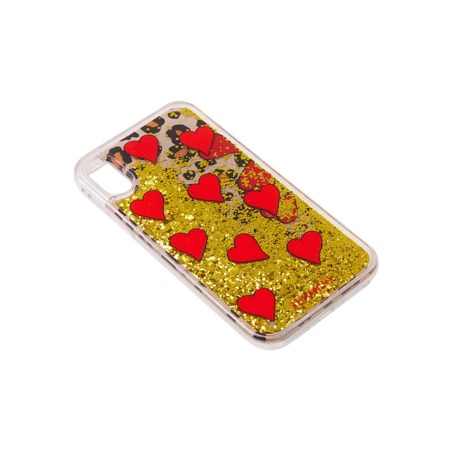 Liquid Case for Apple iPhone X/XS - Leo with Red Hearts