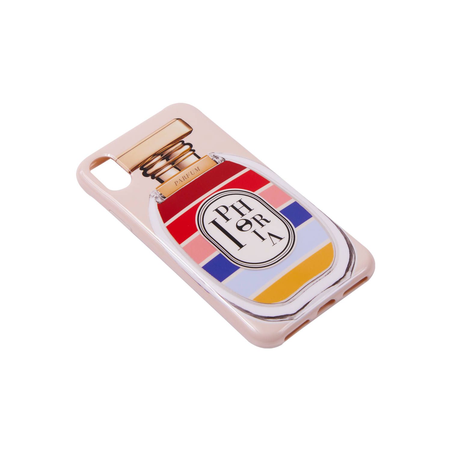 Case for Apple iPhone X/XS - Perfume Round Stripes Multicolor