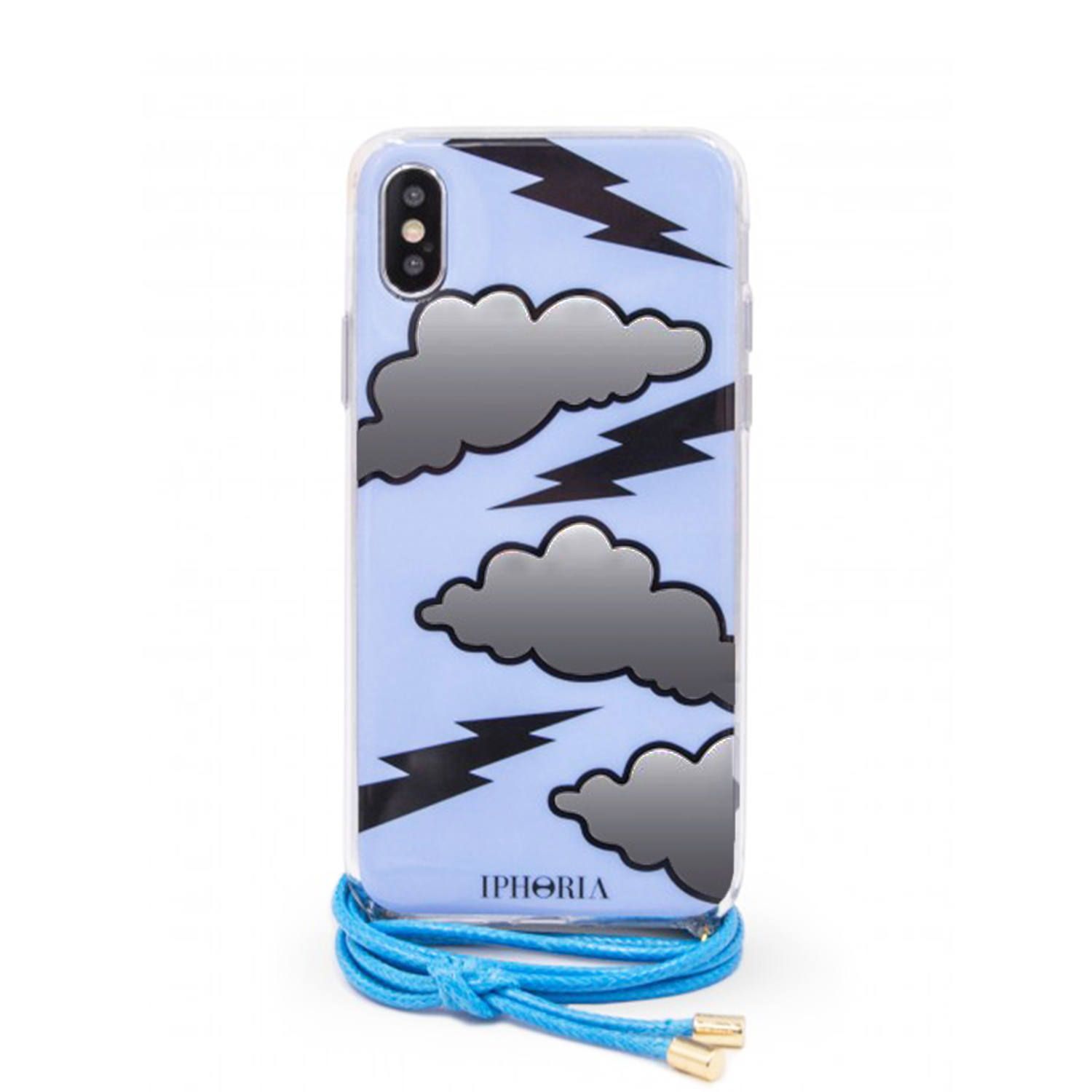 Necklace Case for Apple iPhone X/XS - Blue Thunderstorm