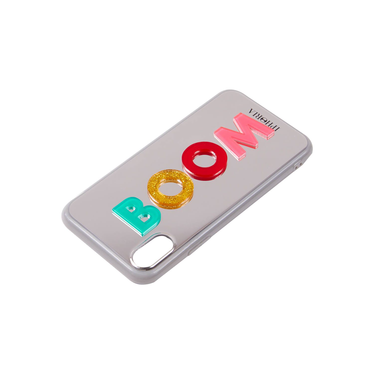 3D Case for Apple iPhone X/XS - Silver BOOM