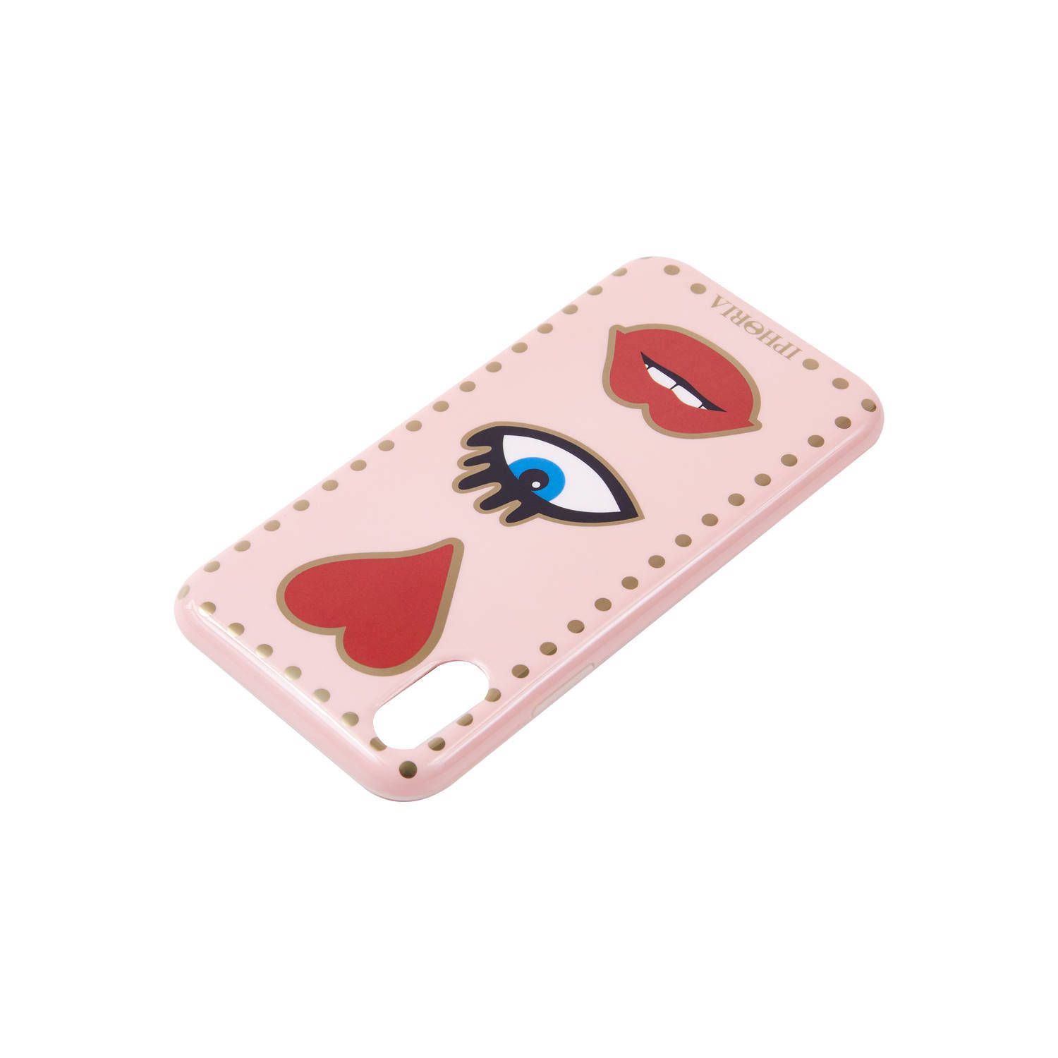 Case for Apple iPhone X/XS - Nude Heart Eye Mouth
