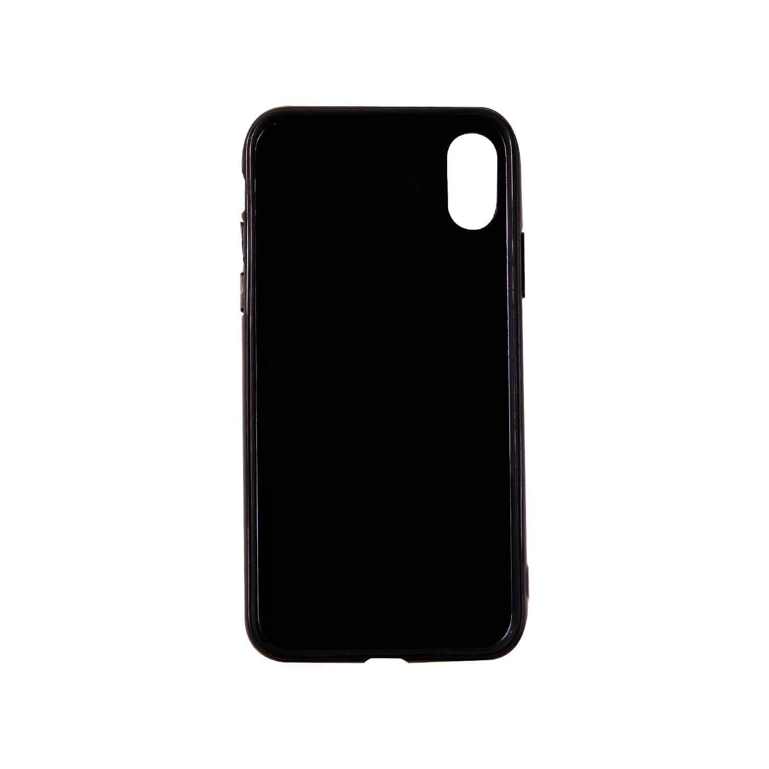 3D Case for Apple iPhone X/XS - Black Rocket Space