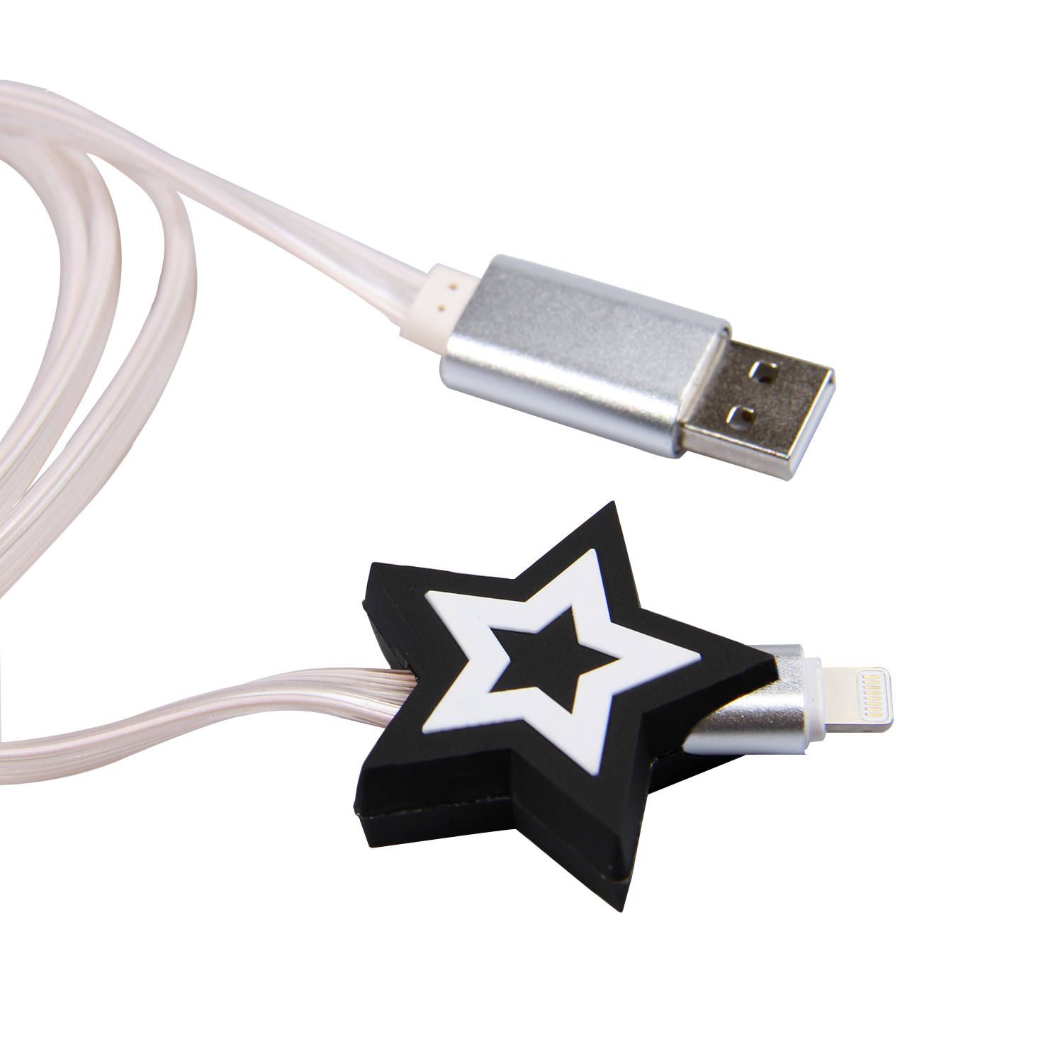 Lighting Cable for Apple iPhone - Black Star