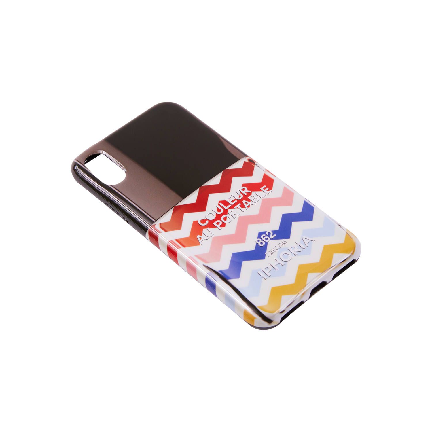 Case for Apple iPhone X/XS - Nailpolish Zig Zag Multicolor