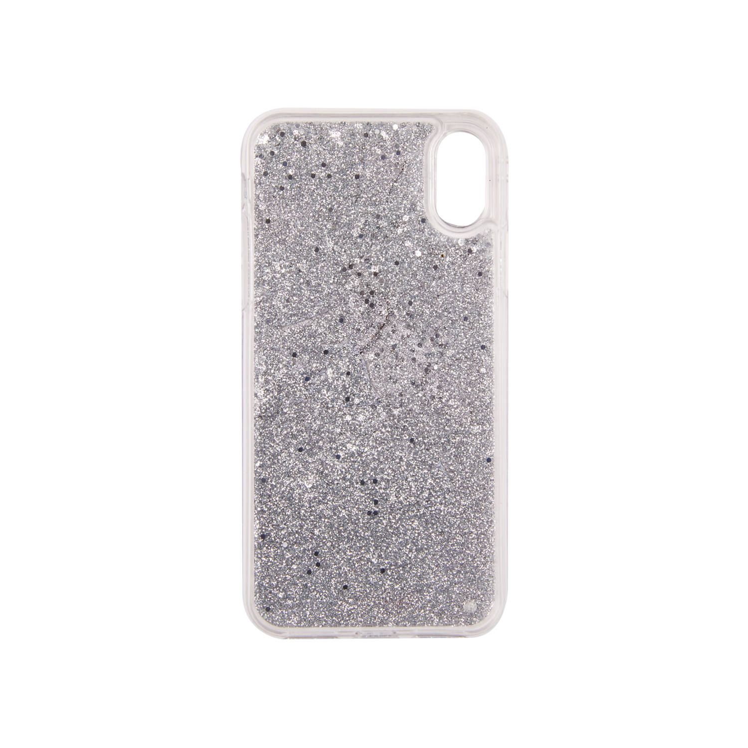 Liquid Case for Apple iPhone X/XS - Transparent with Floating Red Hearts