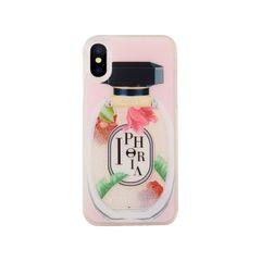 Liquid Case for Apple iPhone X/XS - Perfume Round Multicolor Ornaments