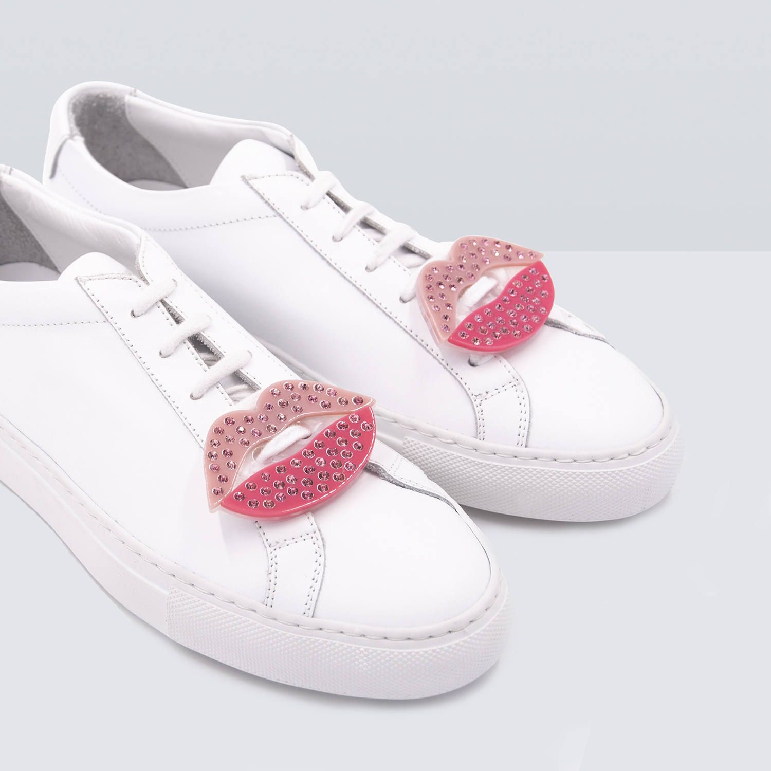 Acryl Sneaker Patches - Glitter Lips