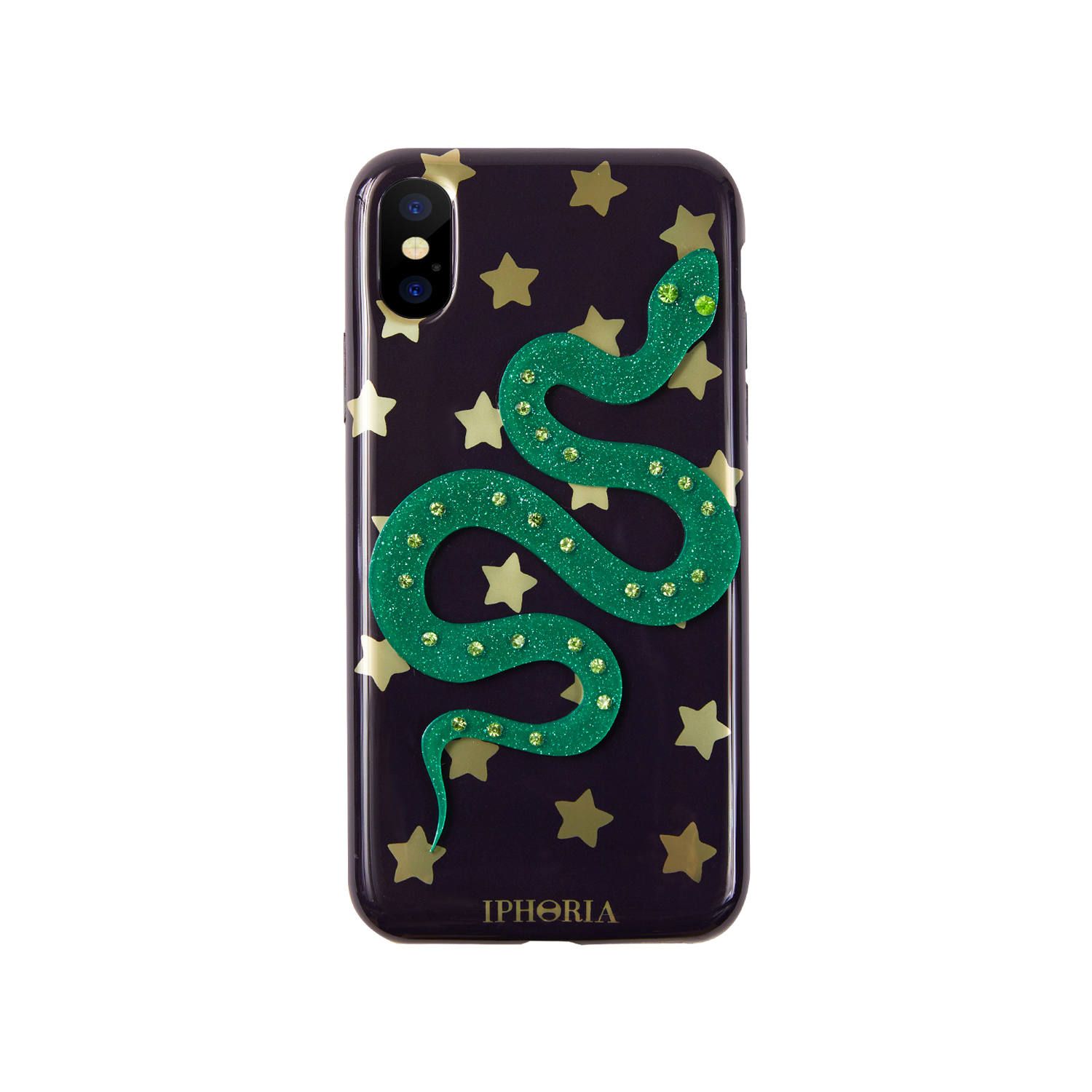 IPHORIA - 3D Case for Apple iPhone X/XS - Black with Stars and