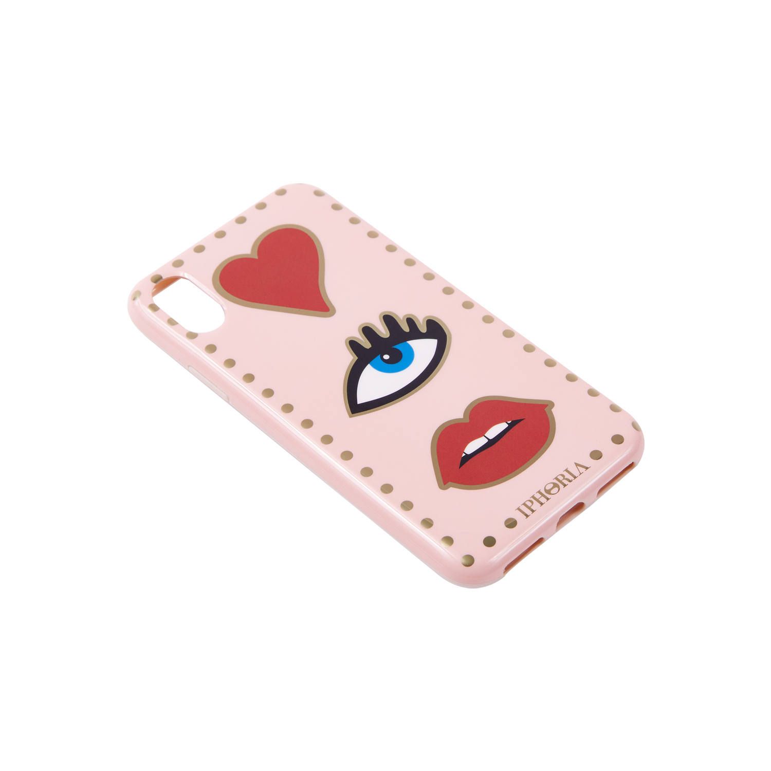Case for Apple iPhone X/XS - Nude Heart Eye Mouth