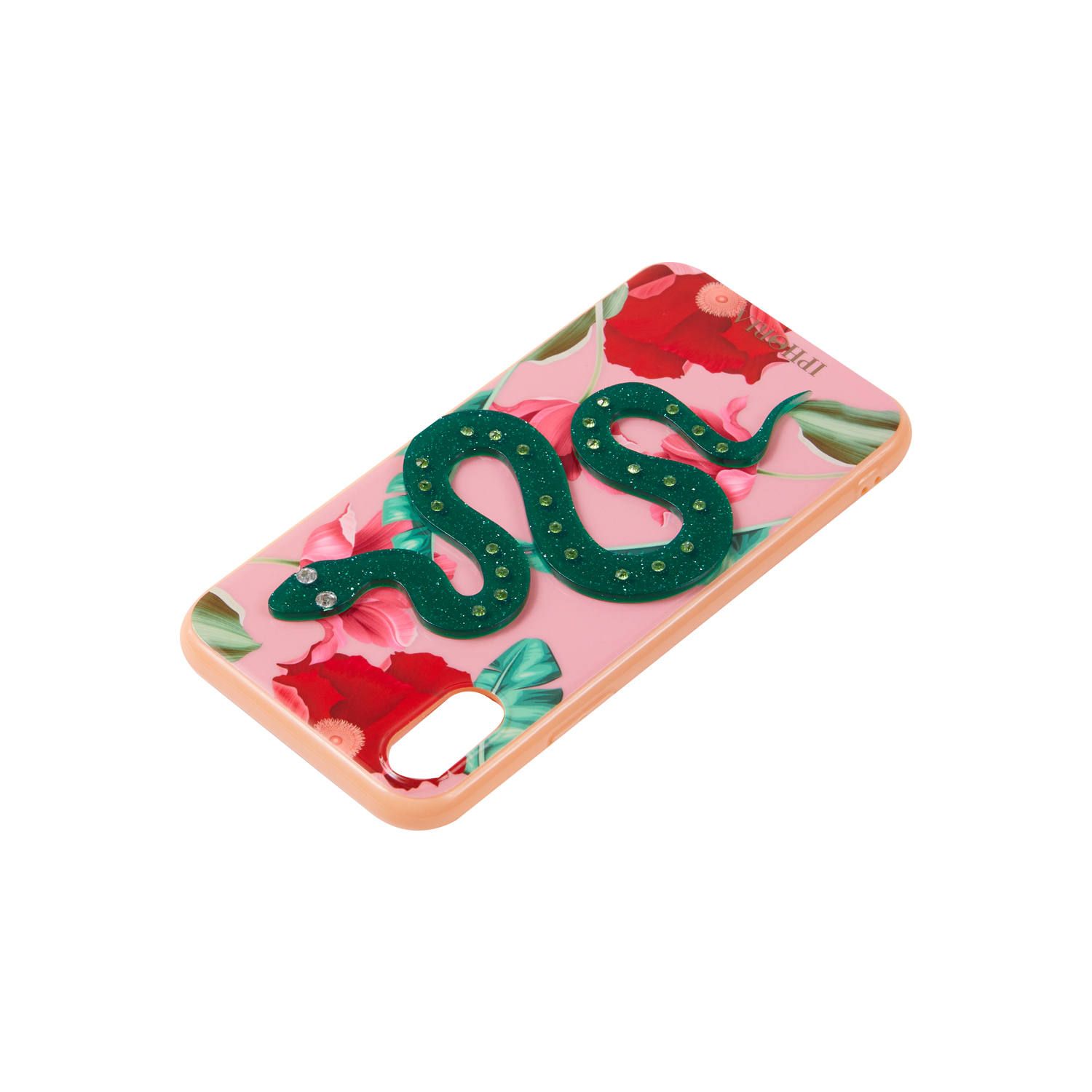 3D Case for Apple iPhone X/XS - Nude Flowers Snake