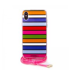Necklace Case for Apple iPhone X/XS - Multicolor Stripes