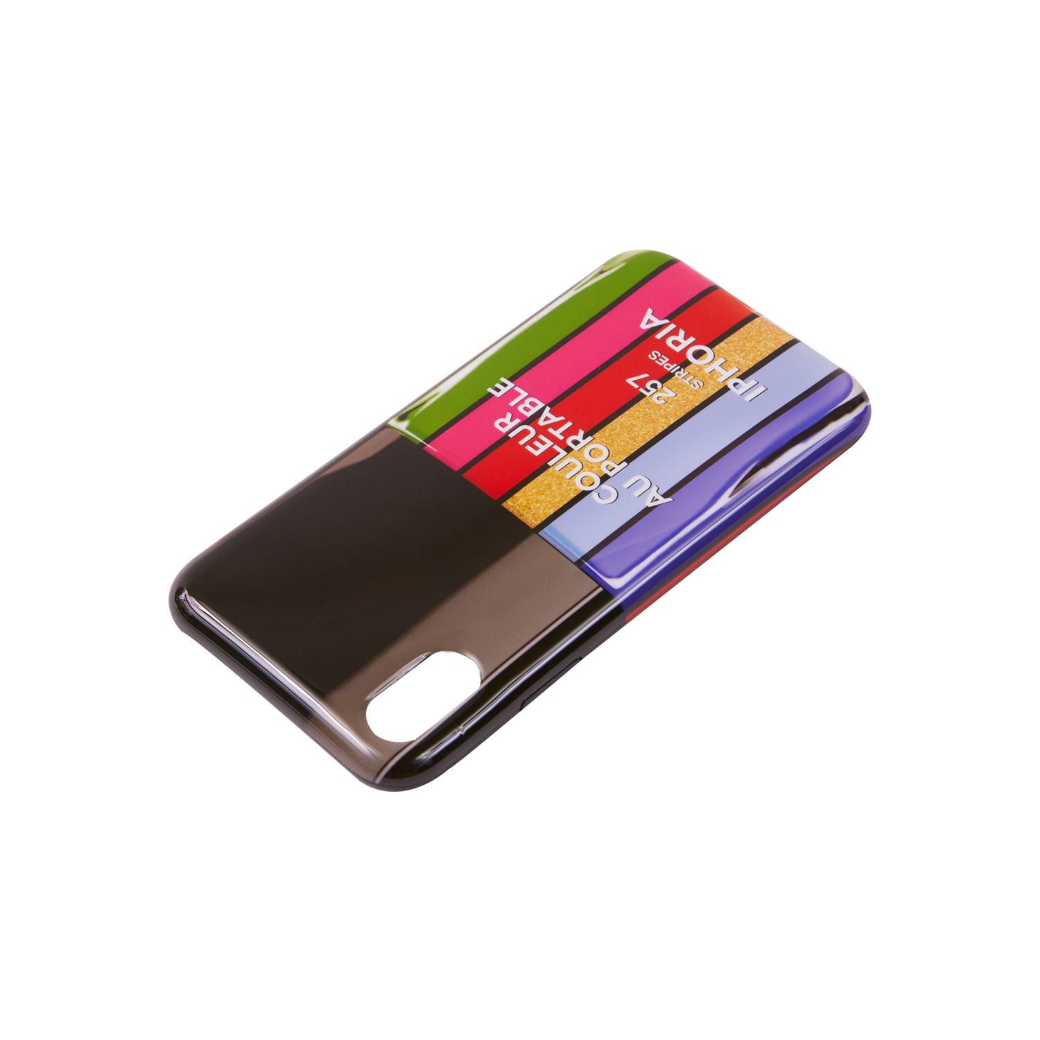 Case for Apple iPhone X/XS - Nailpolish Stripes Multicolor