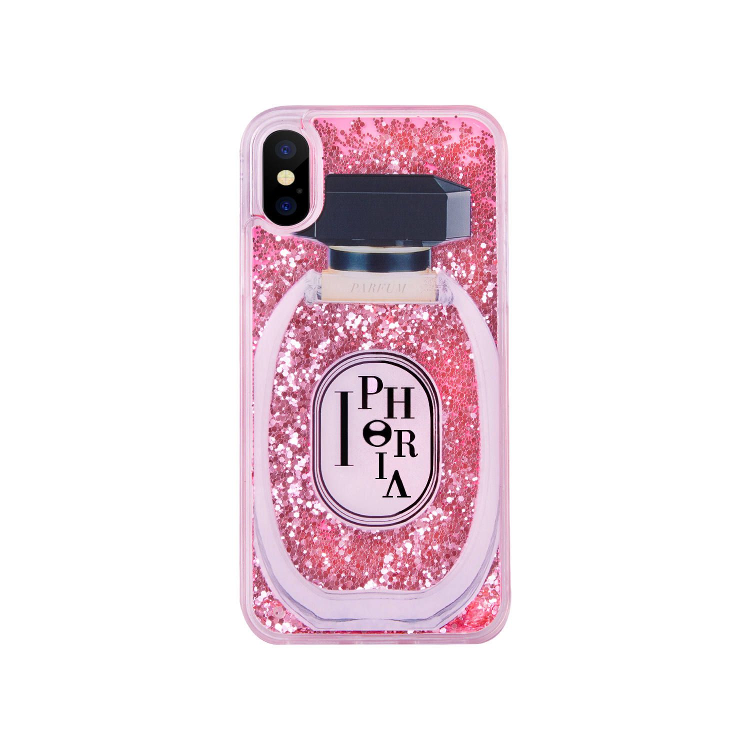 Liquid Case for Apple iPhone X/XS - Perfume Round Rose