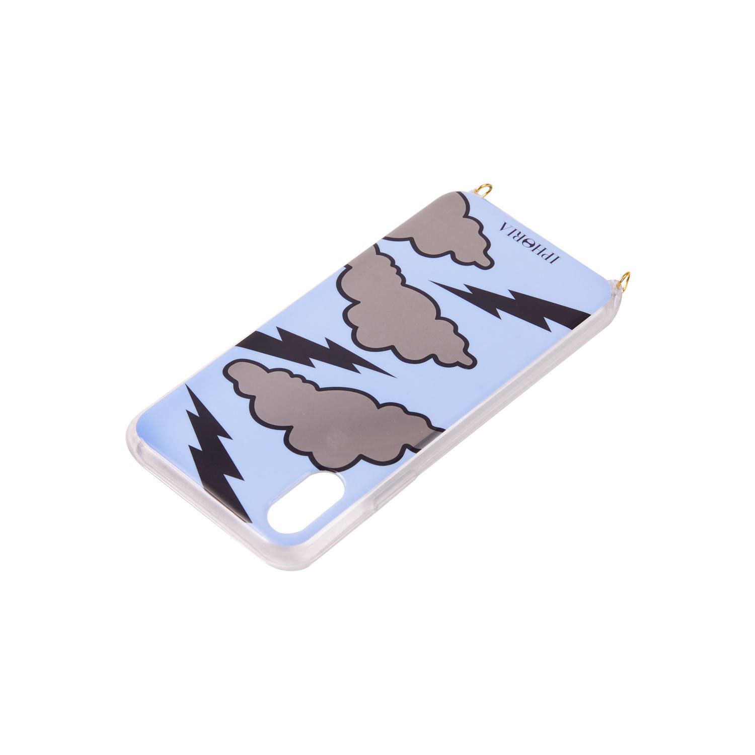 Necklace Case for Apple iPhone X/XS - Blue Thunderstorm