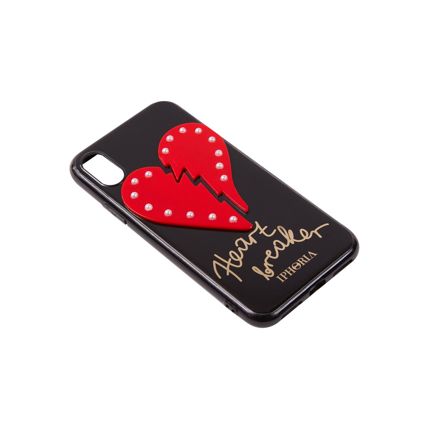 3D Case for Apple iPhone X/XS - Black Heart Breaker