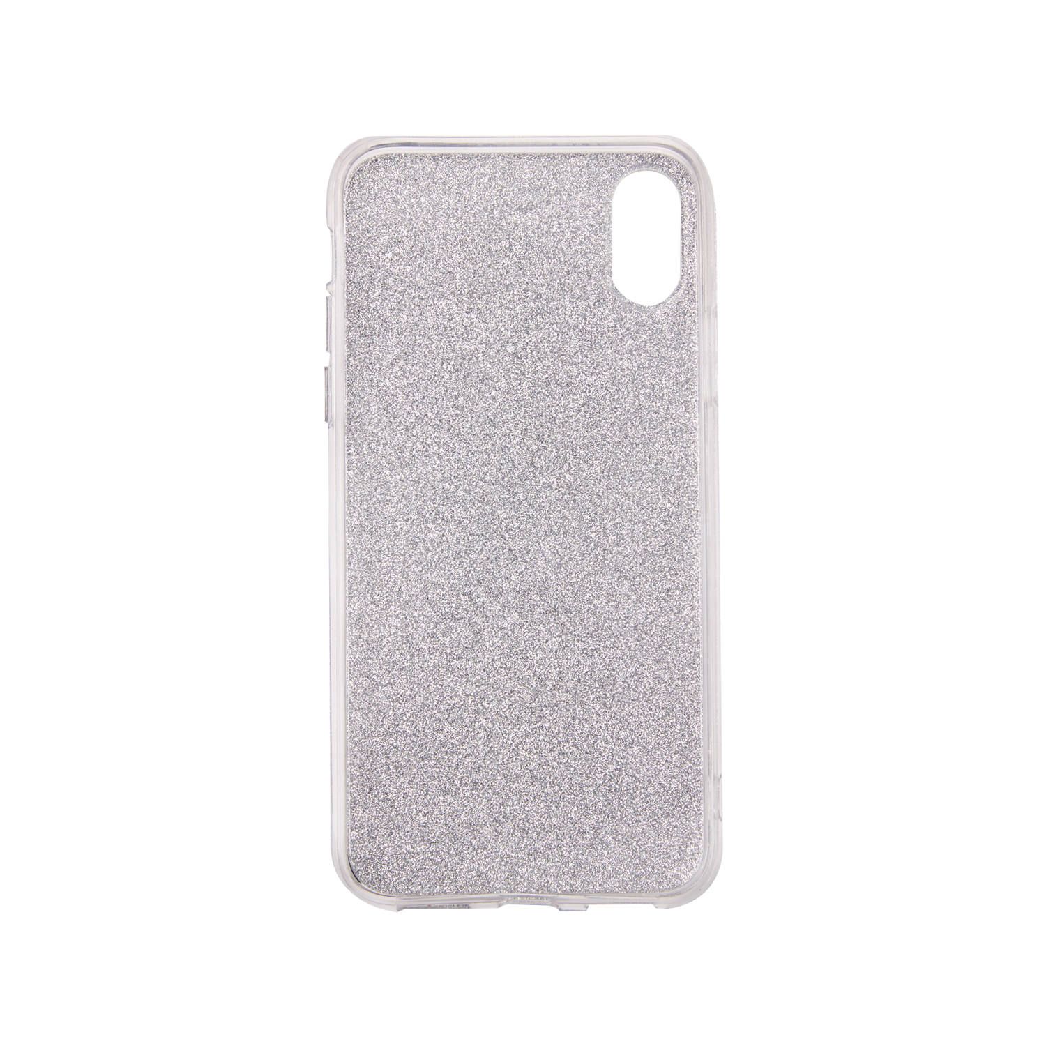 Case with Mirror for Apple iPhone X/XS - Glitter Silver Sunglasses Glitter Multicolor
