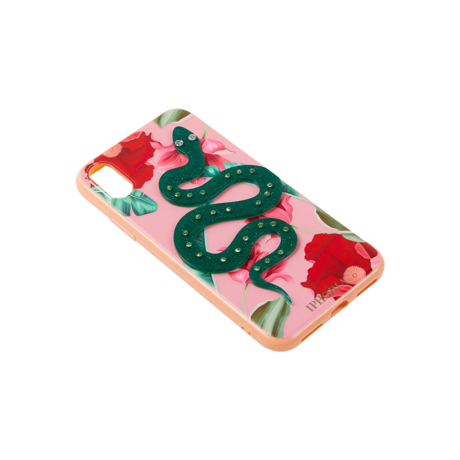 3D Case for Apple iPhone X/XS - Nude Flowers Snake