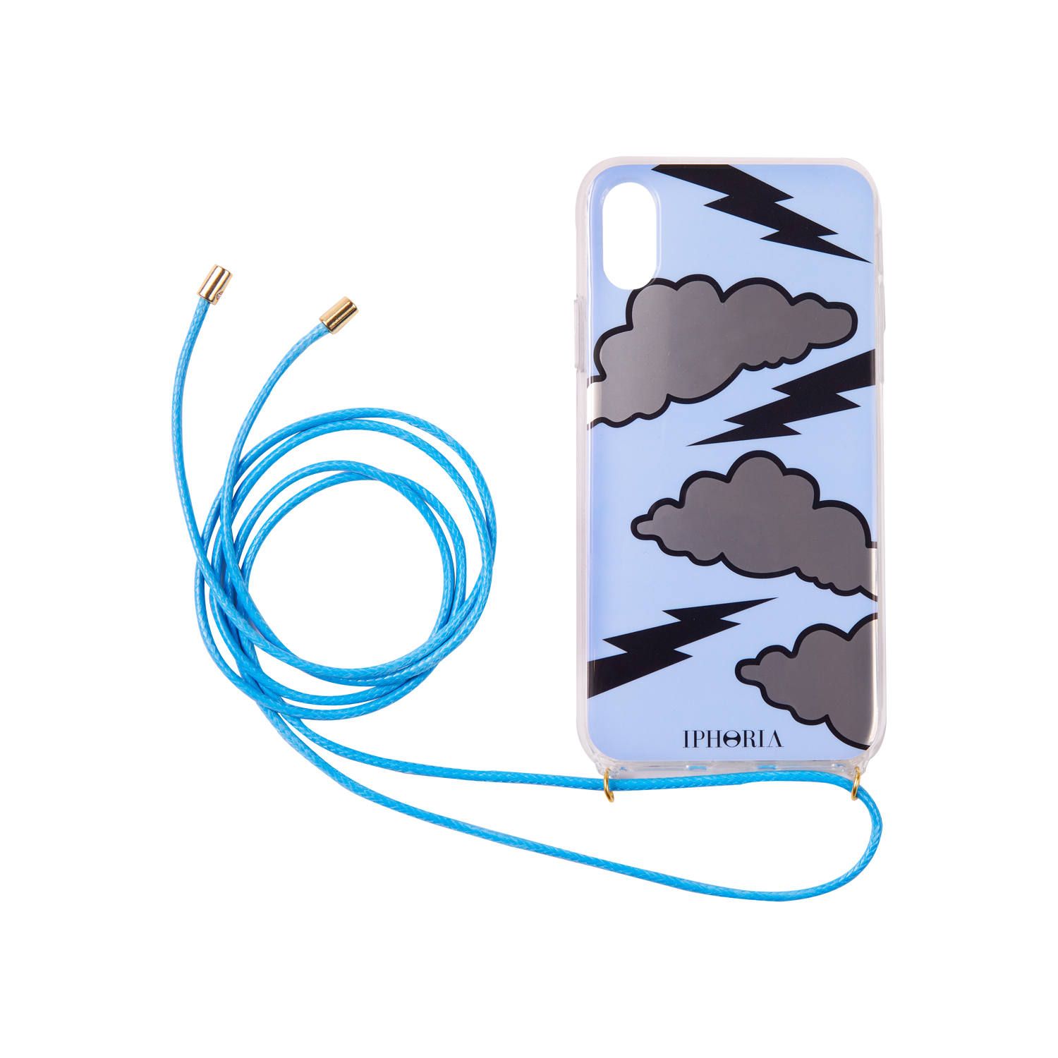 Necklace Case for Apple iPhone X/XS - Blue Thunderstorm