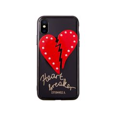 3D Case for Apple iPhone X/XS - Black Heart Breaker