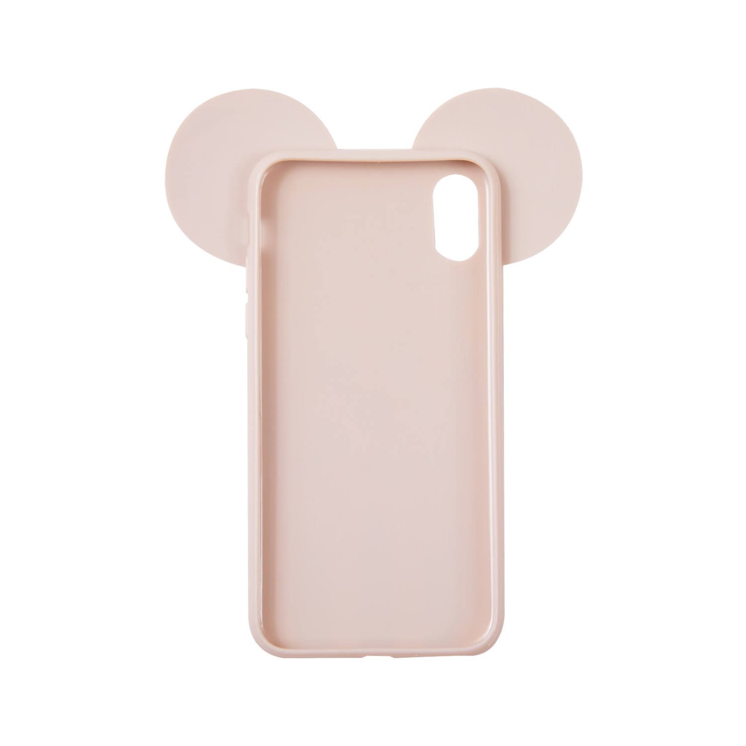 Case for Apple iPhone X/XS - Teddy with Hearts Stripes Black and White