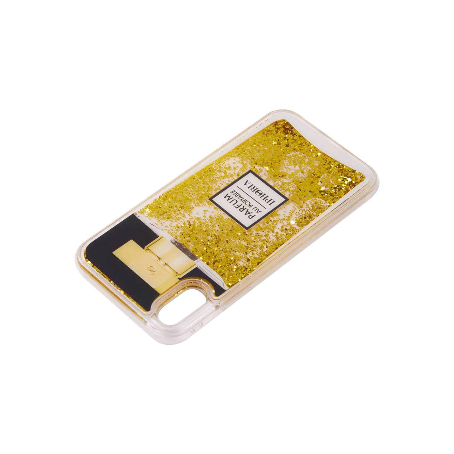 Liquid Case for Apple iPhone X/XS - Perfume Golden Glitter