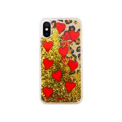 Liquid Case for Apple iPhone X/XS - Leo with Red Hearts