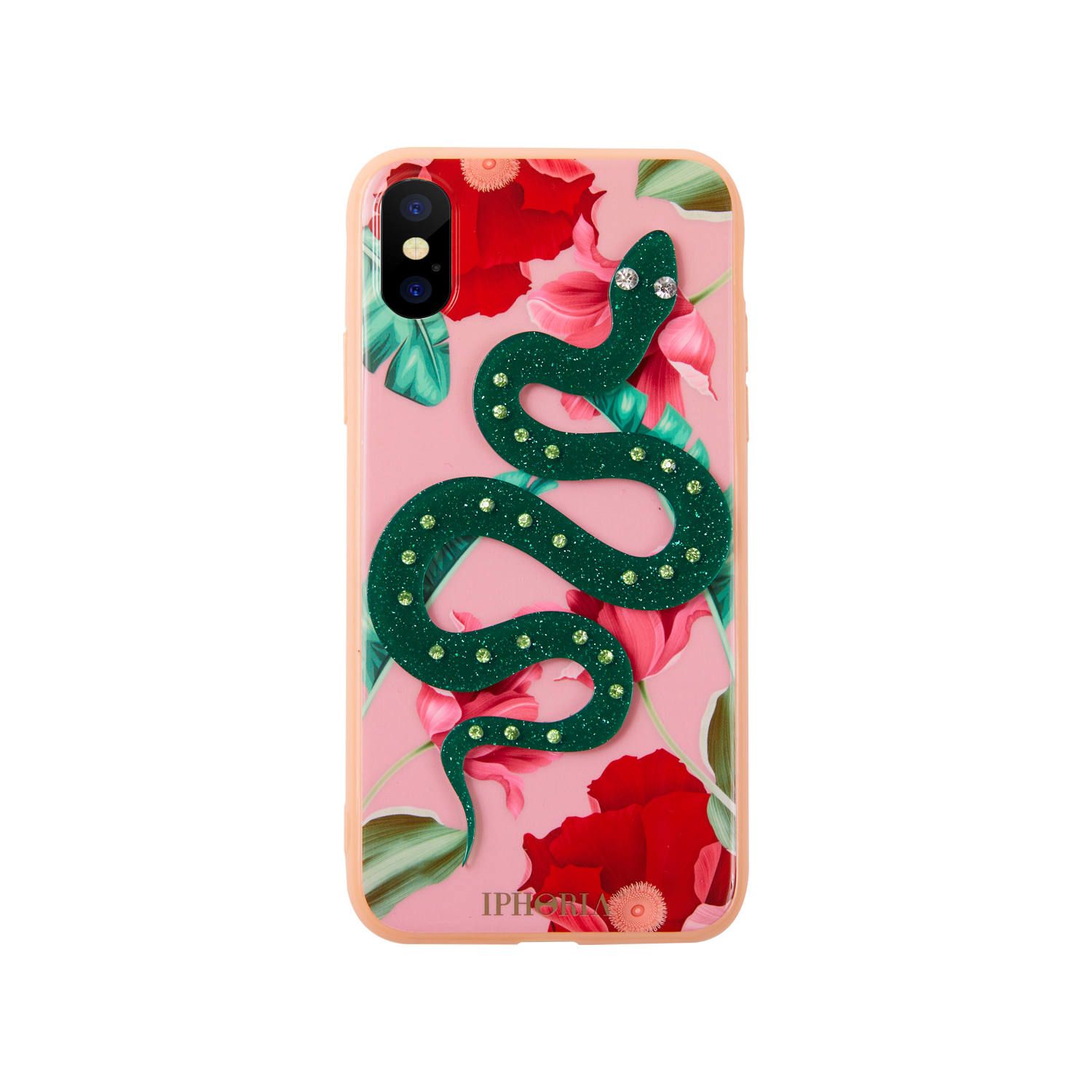 3D Case for Apple iPhone X/XS - Nude Flowers Snake