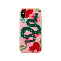 3D Case for Apple iPhone X/XS - Nude Flowers Snake