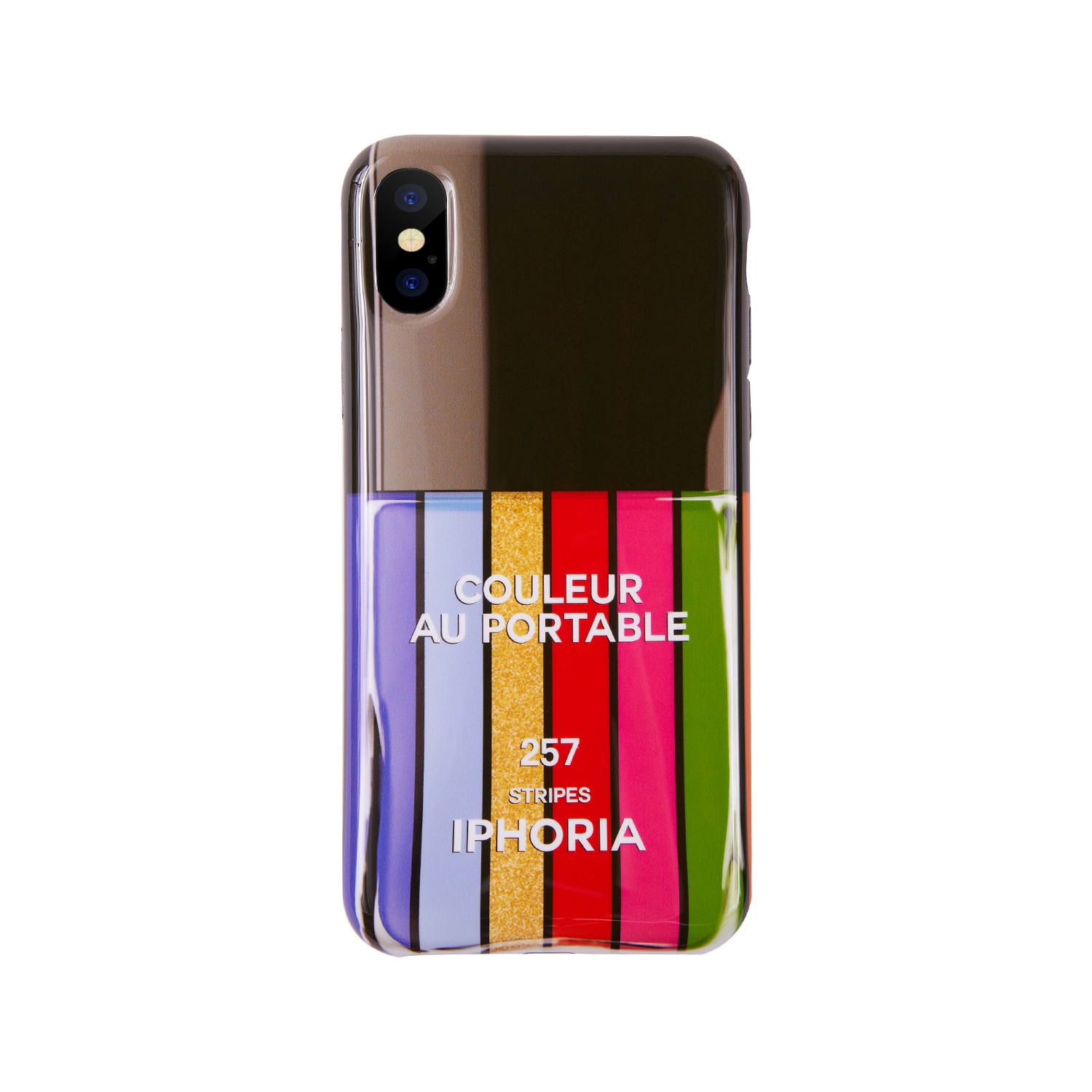 Case for Apple iPhone X/XS - Nailpolish Stripes Multicolor