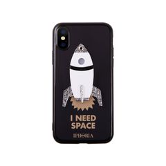 Case with Mirror for Apple iPhone X/XS - Black I Need Space