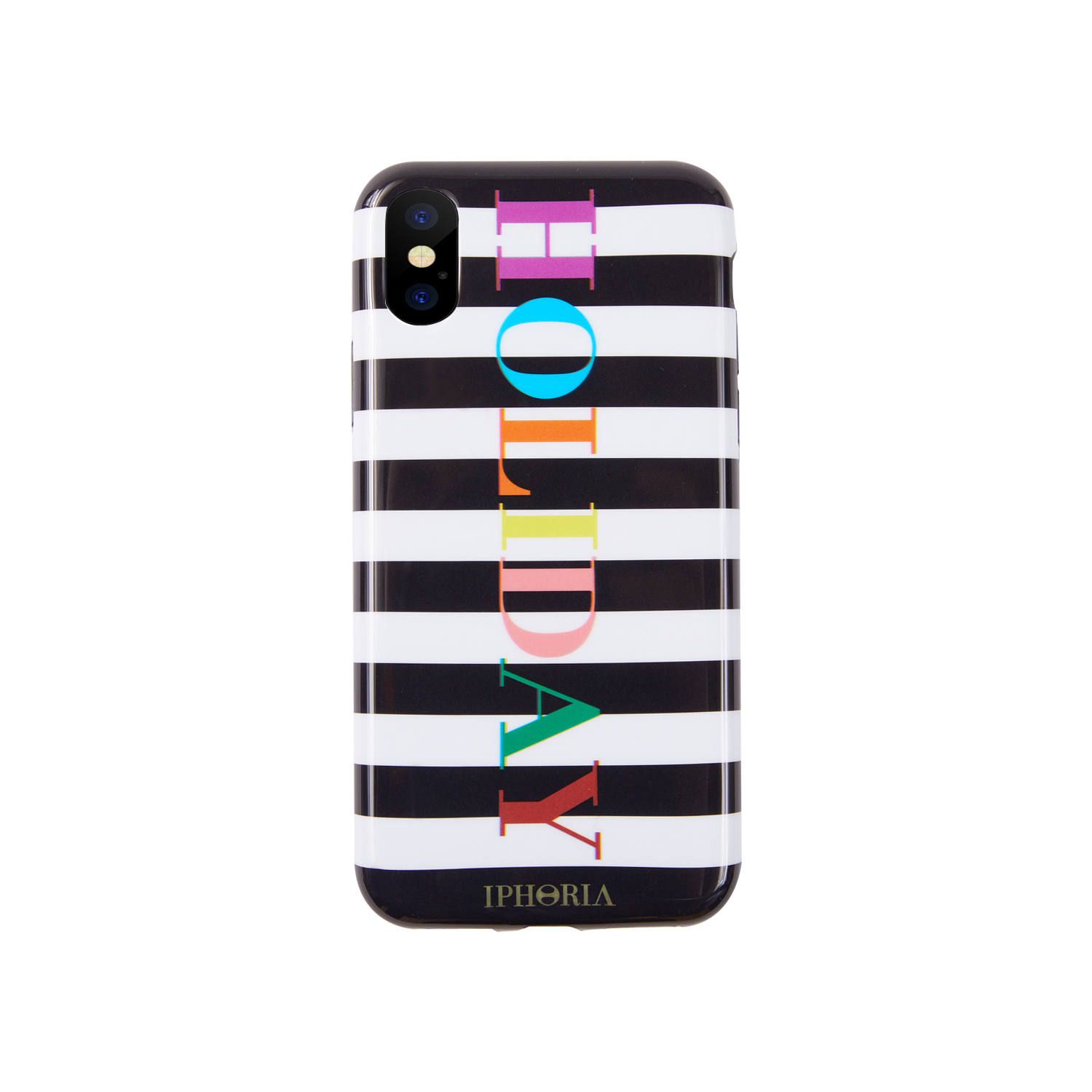 Case for Apple iPhone X/XS - Stripes Black and White HOLIDAY