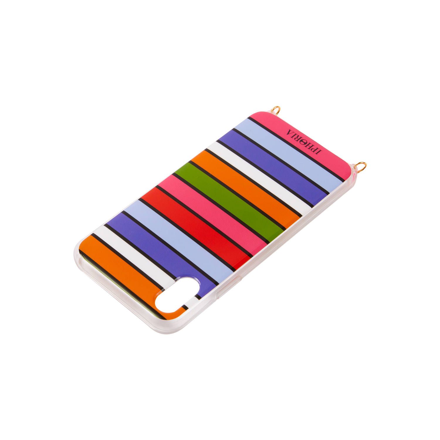 Necklace Case for Apple iPhone X/XS - Multicolor Stripes