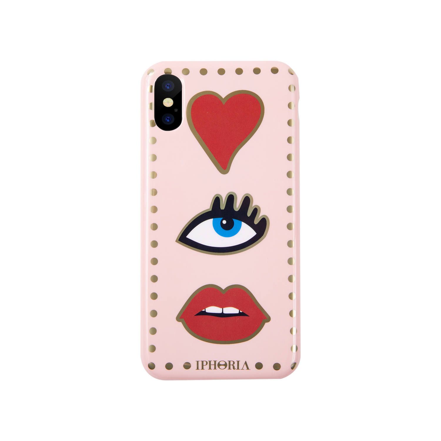 Case for Apple iPhone X/XS - Nude Heart Eye Mouth