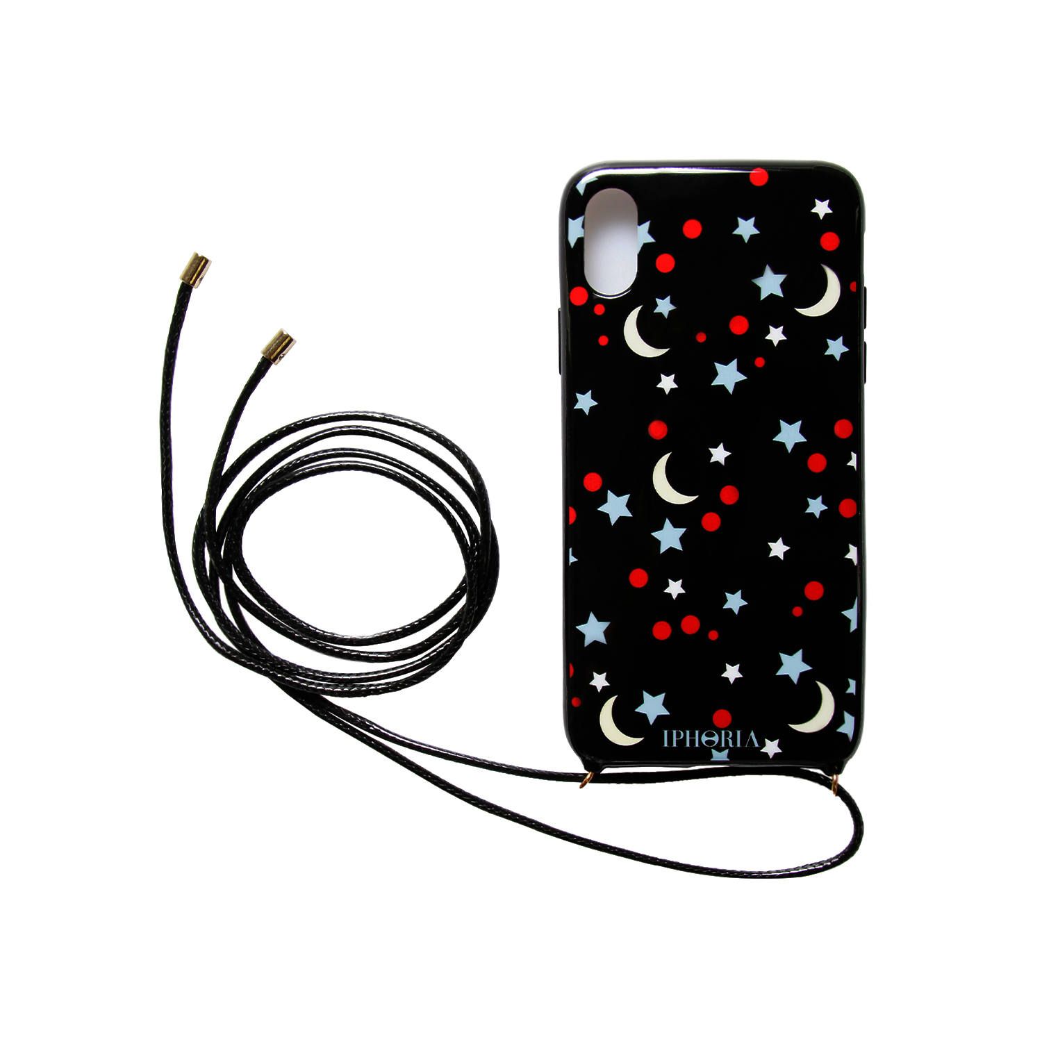 Necklace Case for Apple iPhone X/XS - Black Sky