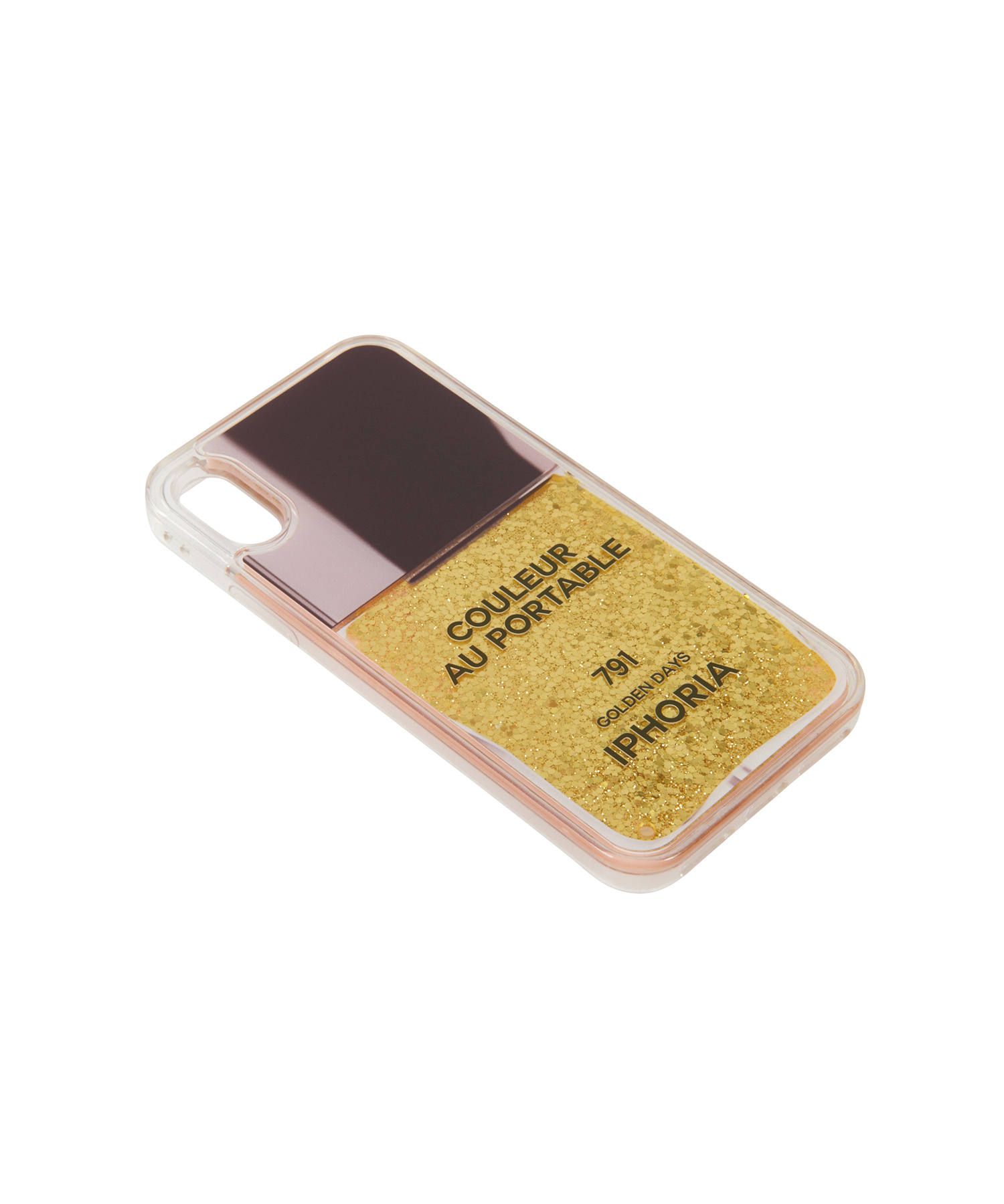 Liquid Case for Apple iPhone X/XS - Nailpolish Gold Light