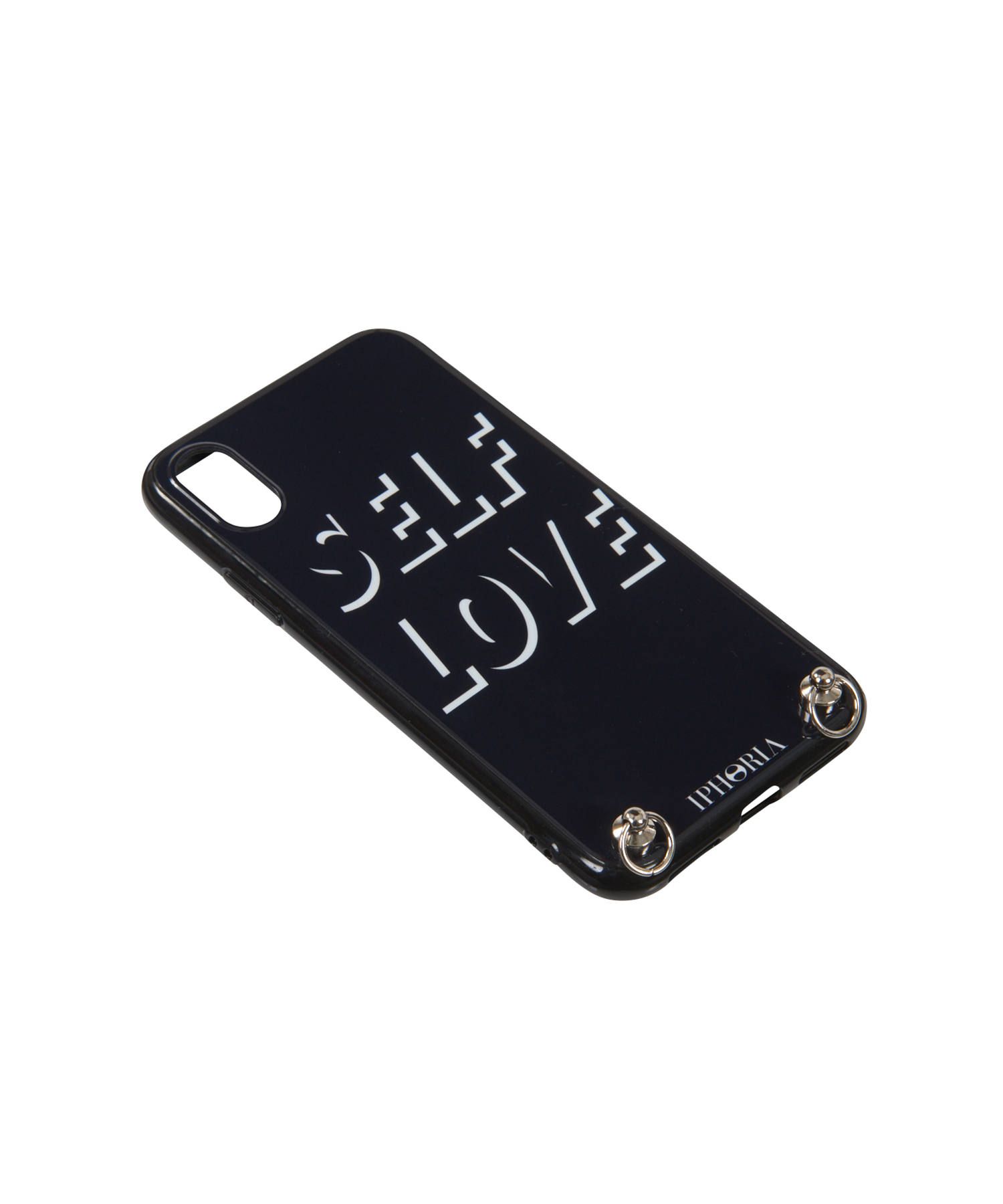 Necklace Case for Apple iPhone X/XS with Black/White Strap - Selflove