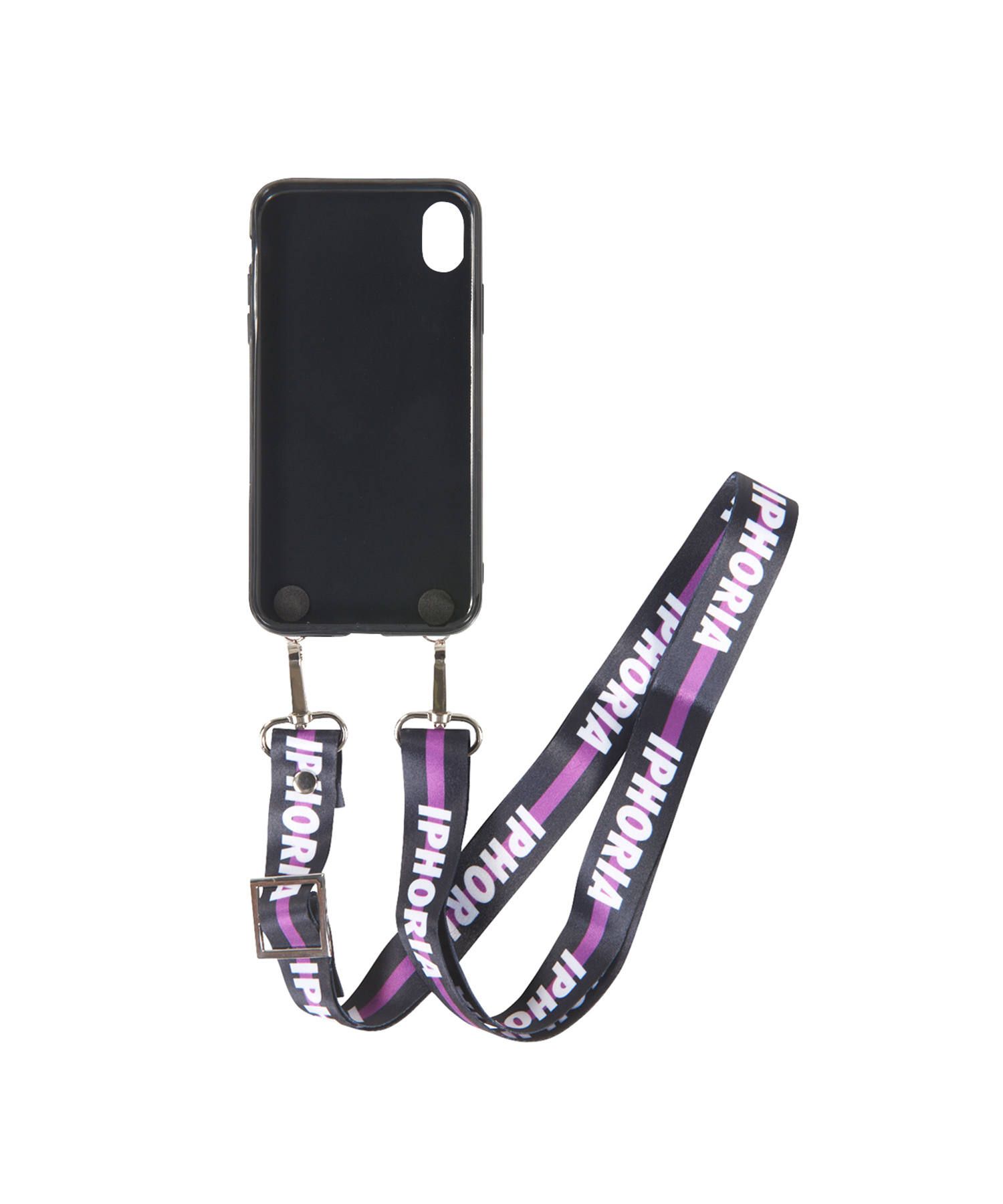 Necklace Case for Apple iPhone XR with Logomania /Purple Strap - Tartan