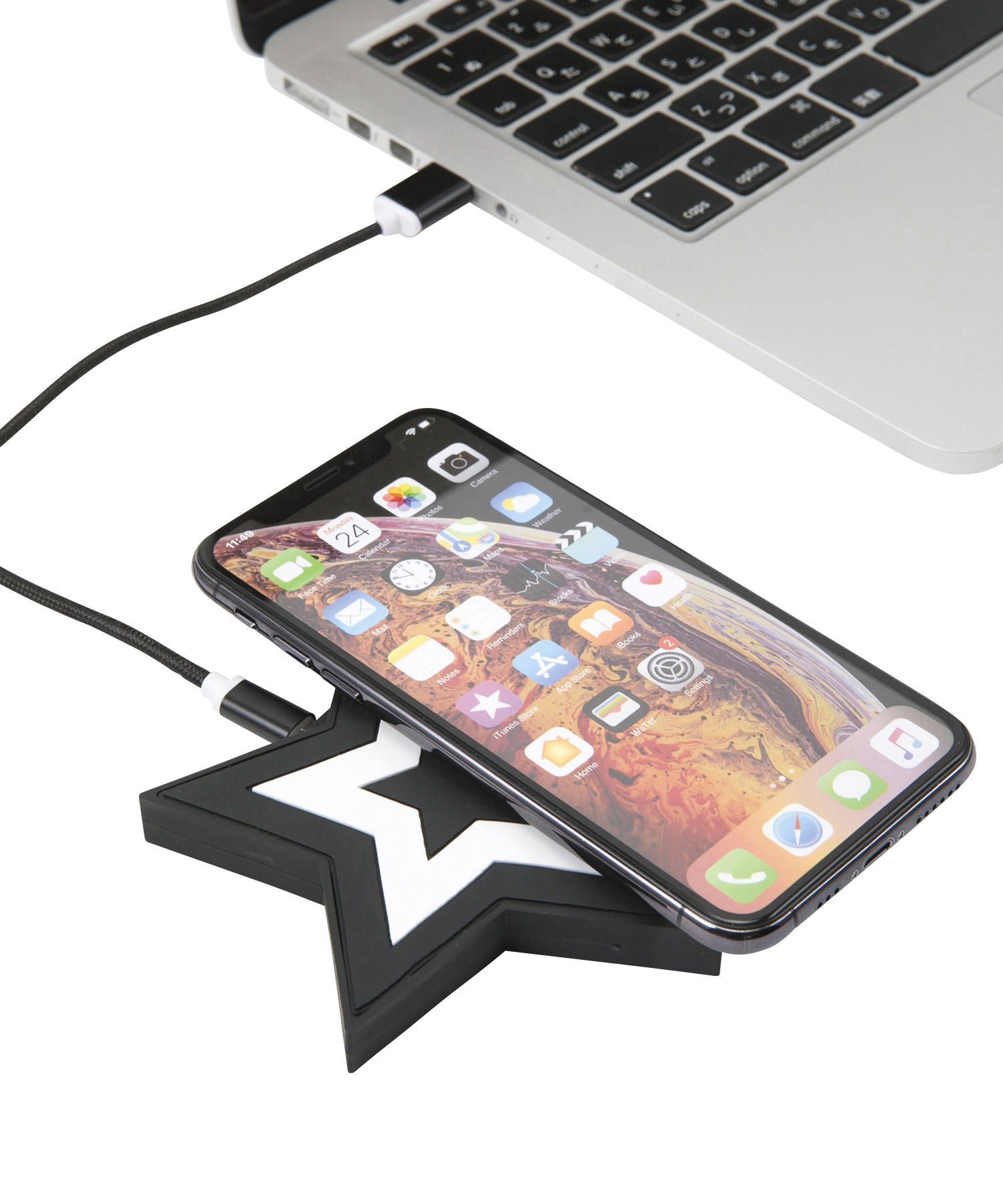 QI Charger wireless - Star Black white