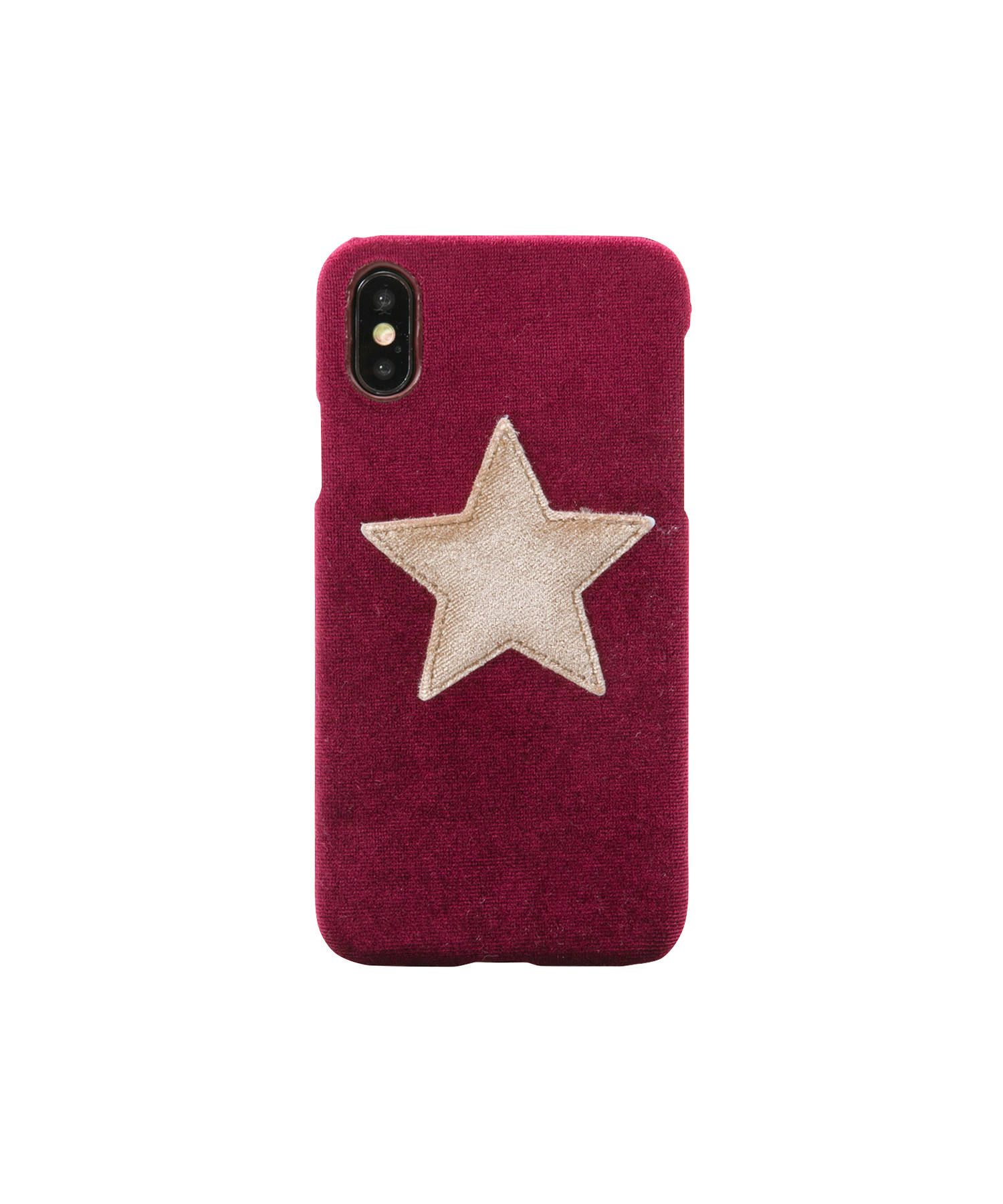 Velvet Case for Apple iPhone X/XS - Purple Velvet Star