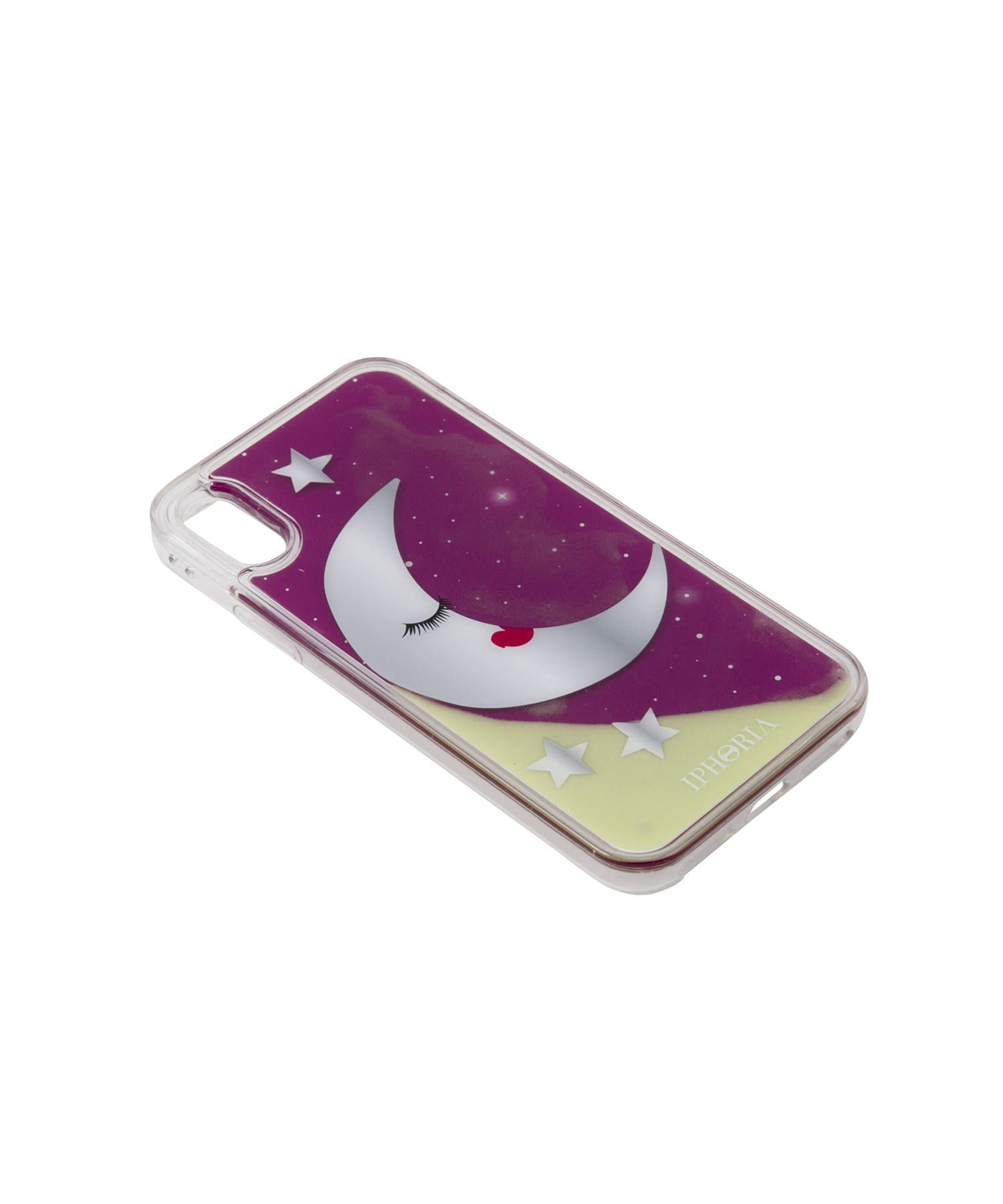 Liquid Case for Apple iPhone X/XS - Moon With Stars Purple