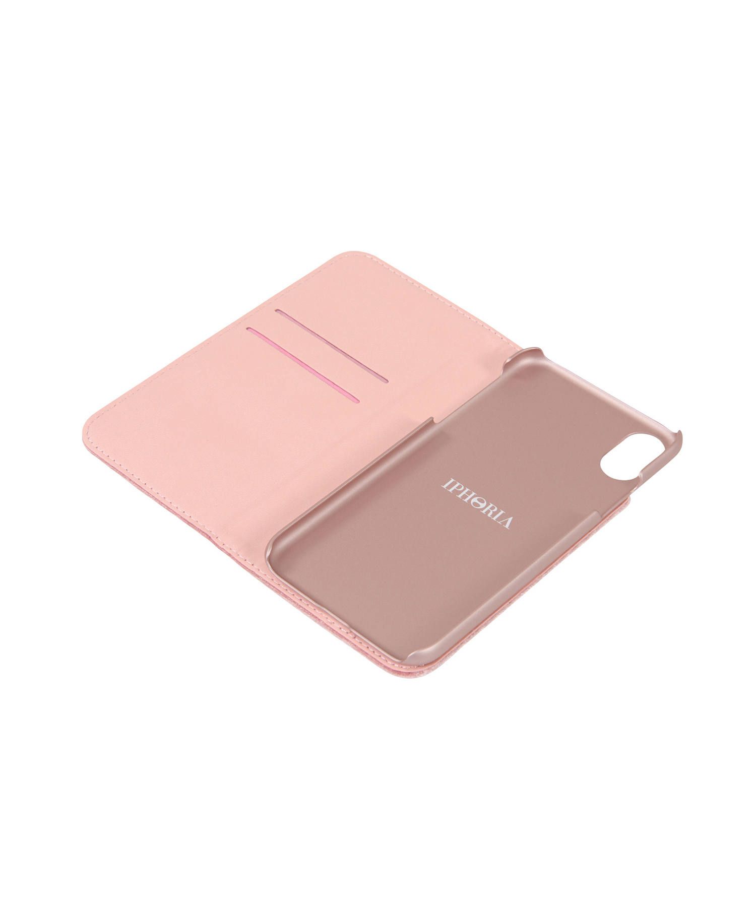 Bookcase for Apple iPhone X/XS - Pink With Velvet Lips