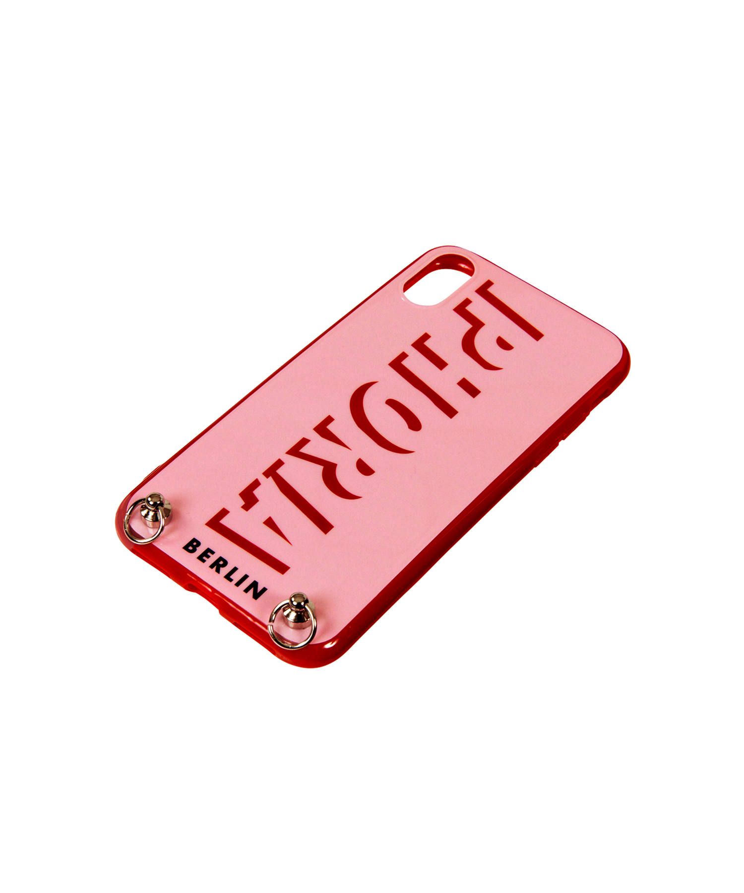 Necklace Case for Apple iPhone X/XS with Red/Rose Strap - Iphoria Nude