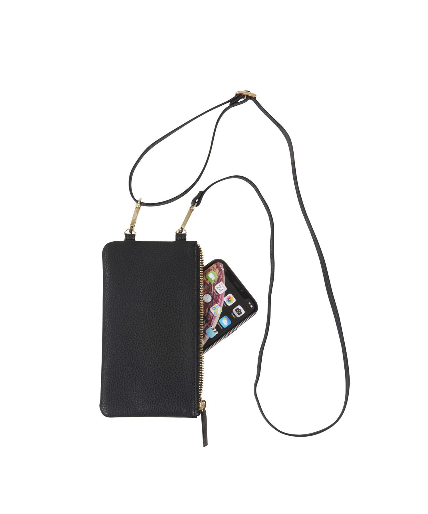 Necklace Sleeve Case for Apple iPhone 6/7/8/SE(第2世代)/X/XS/XR - Black with Bag