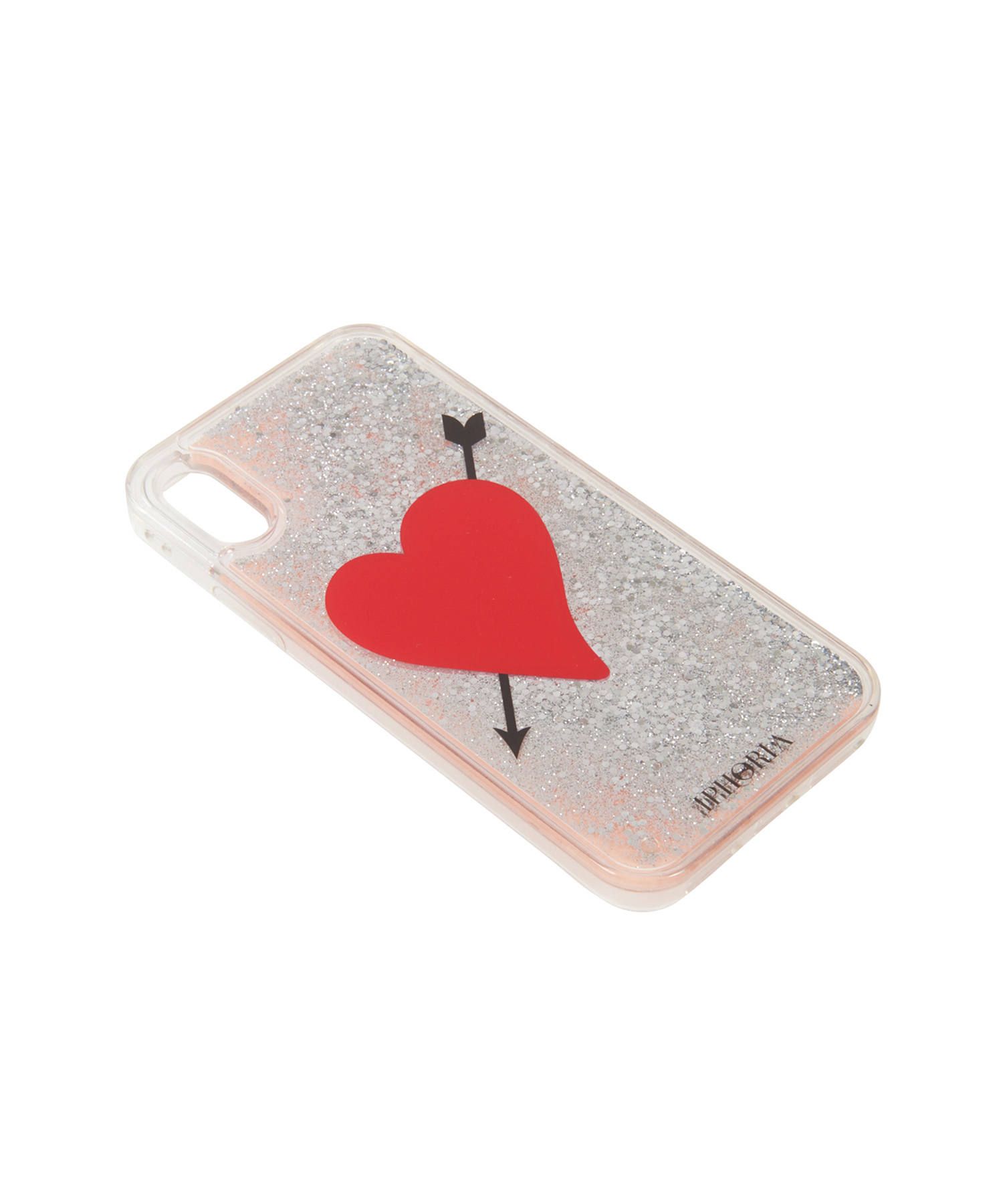 Liquid Case for Apple iPhone X/XS - Nude Heart With Arrow
