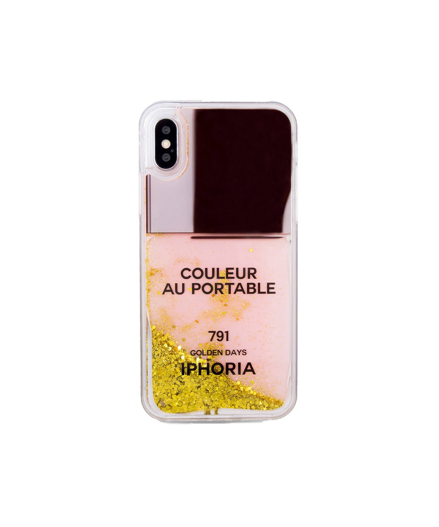Liquid Case for Apple iPhone X/XS - Nailpolish Gold Light