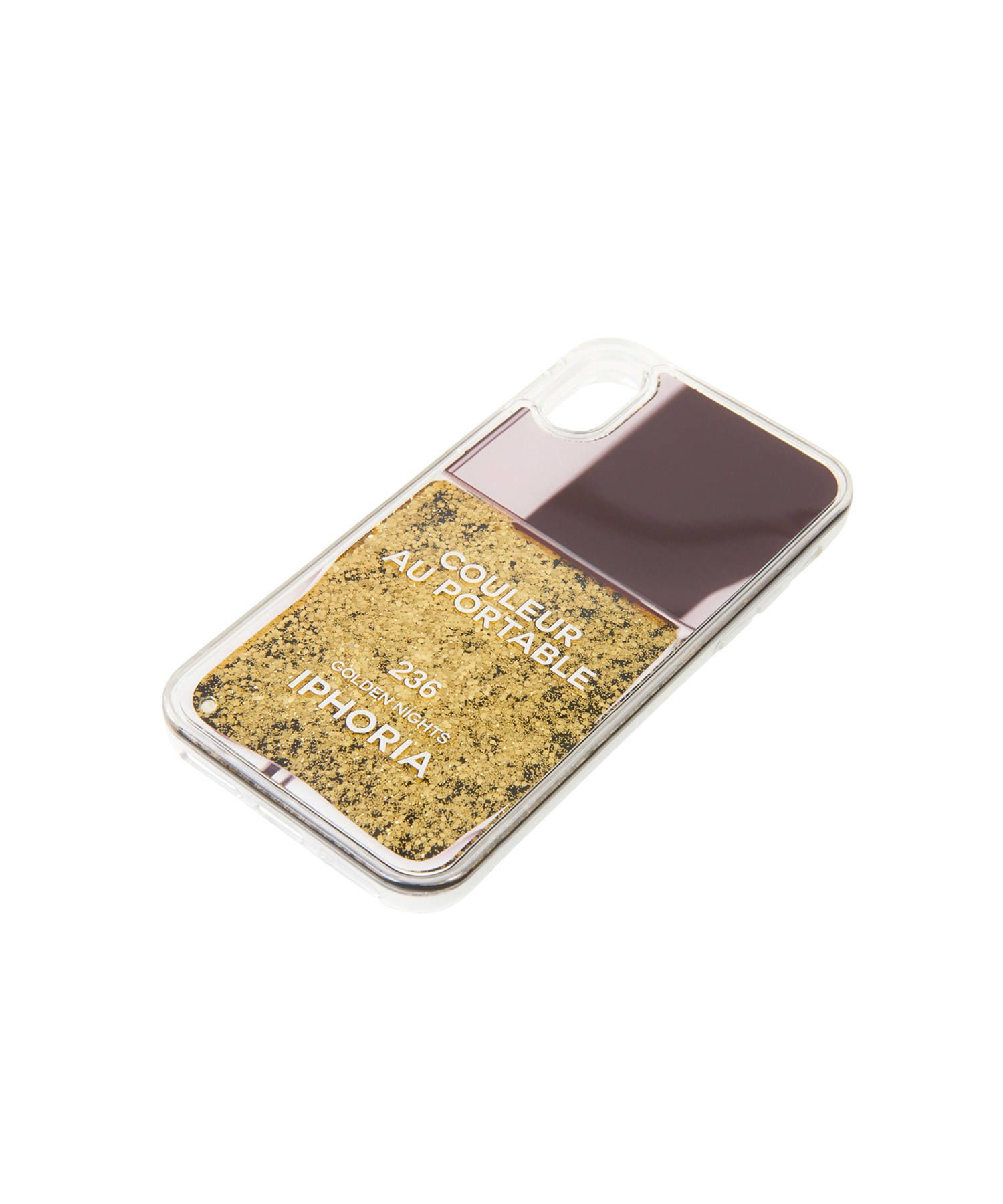 Liquid Case for Apple iPhone X/XS - Nailpolish Black Gold