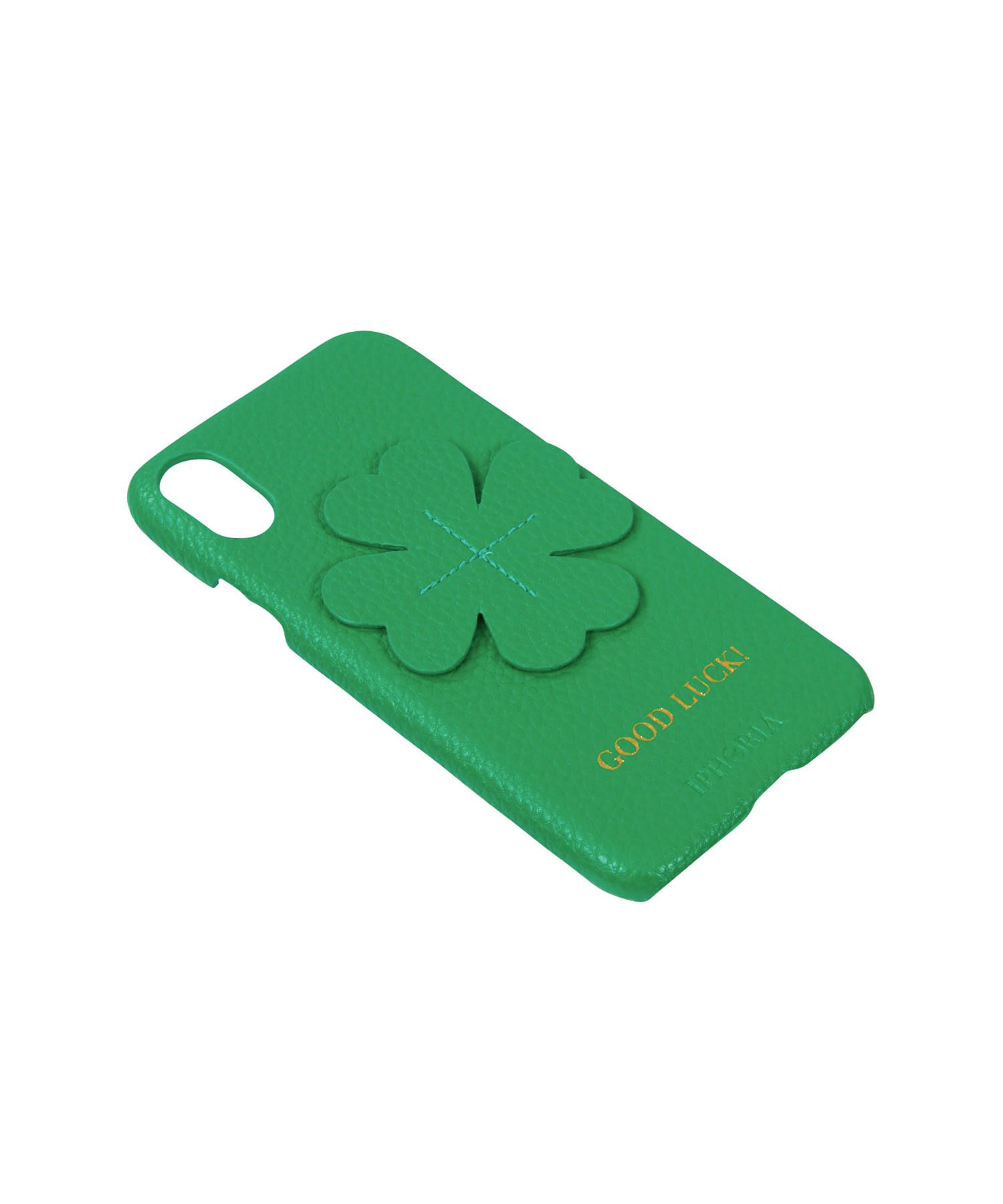 Veggie Leather Case for Apple iPhone X/XS - Green Good Luck