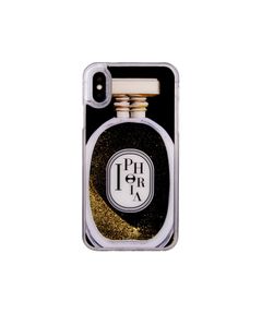Liquid Case for Apple iPhone X/XS - Perfume Round Black
