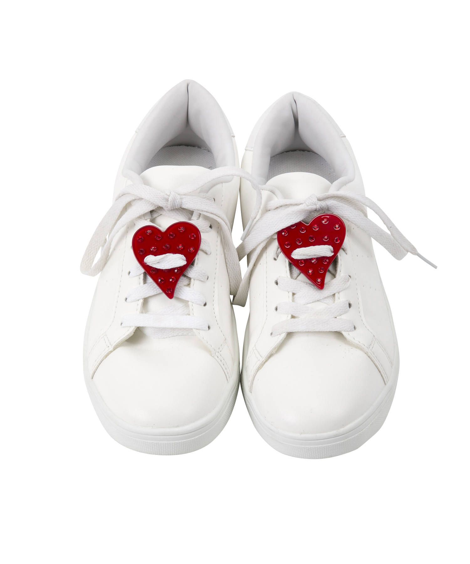 Acryl Sneaker Patches - Hearts Red