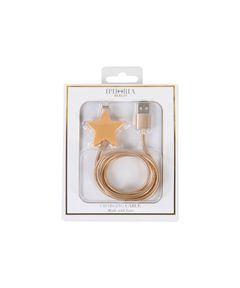 Charging Cable for Apple iPhone - Metallic Star Gold